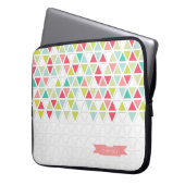 Driehoekspatroon driehoekig geometrisch model voor laptop sleeve (Voorkant Links)