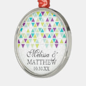 Driehoekspatroon driehoekig geometrisch model voor metalen ornament (Links)