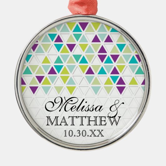 Driehoekspatroon driehoekig geometrisch model voor metalen ornament (Voorkant)