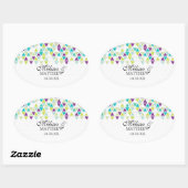 Driehoekspatroon driehoekig geometrisch model voor ovale sticker (Vel)