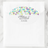 Driehoekspatroon driehoekig geometrisch model voor ovale sticker (Tas)