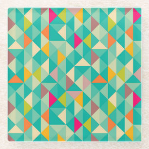 Driehoekspatroon Glazen Onderzetter