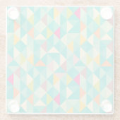 Driehoekspatroon Glazen Onderzetter (Achterkant)