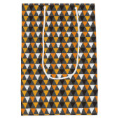 Driehoekspatroon Halloween Retro 1960s Medium Cadeauzakje (Achterkant)