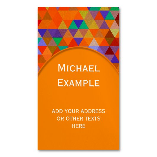 driehoekspatroon I + jouw ideeën Visitekaartje Magneet (Voorkant Verticaal)