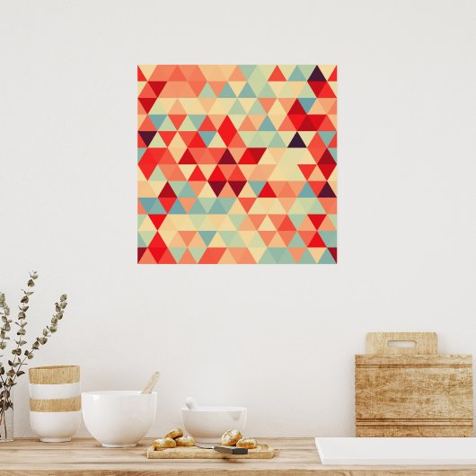  driehoekspatroon II + uw ideeën Poster (Keuken)