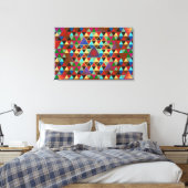  driehoekspatroon III + uw idee - driptyp Canvas Afdruk (Insitu (Slaapkamer))