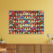  driehoekspatroon III + uw idee - driptyp Canvas Afdruk (Insitu (Woonkamer))