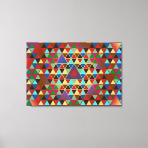 driehoekspatroon III + uw idee - driptyp Canvas Afdruk