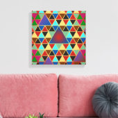 driehoekspatroon III + uw ideeën Canvas Afdruk (Insitu (Woonkamer))