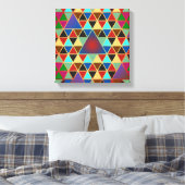 driehoekspatroon III + uw ideeën Canvas Afdruk (Insitu (Slaapkamer))