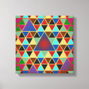 driehoekspatroon III + uw ideeën Canvas Afdruk