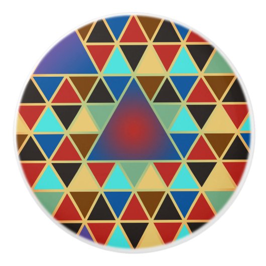  driehoekspatroon III + uw ideeën Keramische Knop (Voorkant)