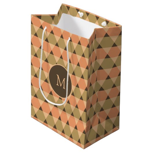 Driehoekspatroon Medium Cadeauzakje (Voorkant Gekanteld)