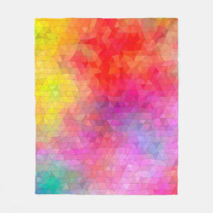 Driehoekspatroon met kleur mixende achtergrond. ab fleece deken