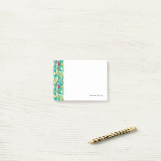 Driehoekspatroon Post-it® Notes (Op bureau)