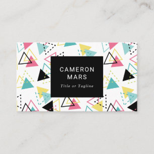 Driehoekspatroon Retro Visitekaartje