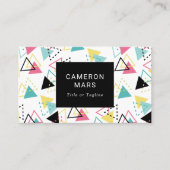 Driehoekspatroon Retro Visitekaartje (Voorkant)