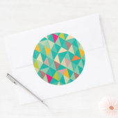Driehoekspatroon Ronde Sticker (Envelop)