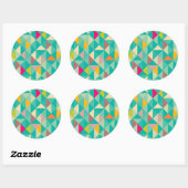 Driehoekspatroon Ronde Sticker (Vel)