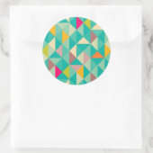 Driehoekspatroon Ronde Sticker (Tas)