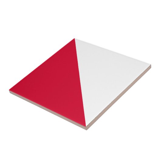 driehoekspatroon rood wit tegeltje (Zijkant)