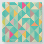 Driehoekspatroon Stenen Onderzetter (Voorkant)