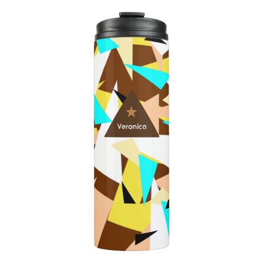 Driehoekspatroon Thermosbeker (Voorkant)