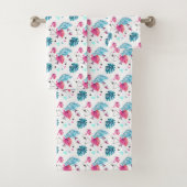 Driehoekspatroon tropisch lef bad handdoek (Insitu)