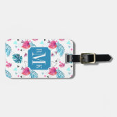 Driehoekspatroon tropisch lef bagagelabel (Voorkant horizontaal)