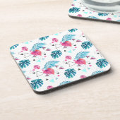 Driehoekspatroon tropisch lef bier onderzetter (Linkerzijde)