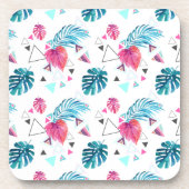 Driehoekspatroon tropisch lef bier onderzetter (Voorkant)