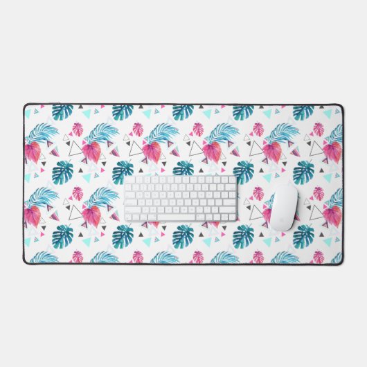 Driehoekspatroon tropisch lef bureaumat (Keyboard & Muis)