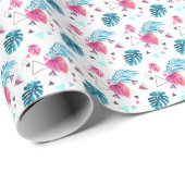 Driehoekspatroon tropisch lef cadeaupapier (Rol Hoek)