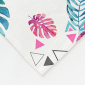 Driehoekspatroon tropisch lef fleece deken (Hoek)