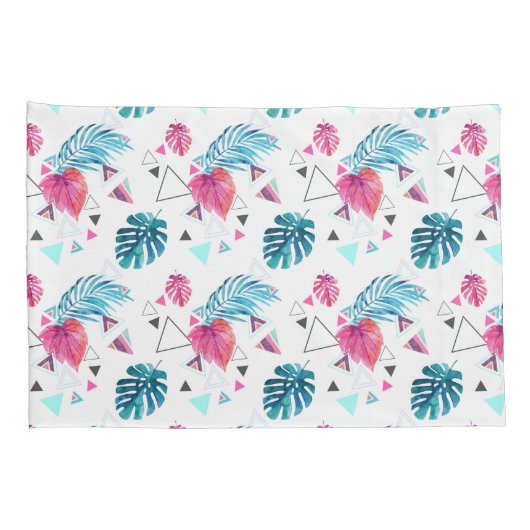 Driehoekspatroon tropisch lef kussensloop (Achterkant-Rechts)