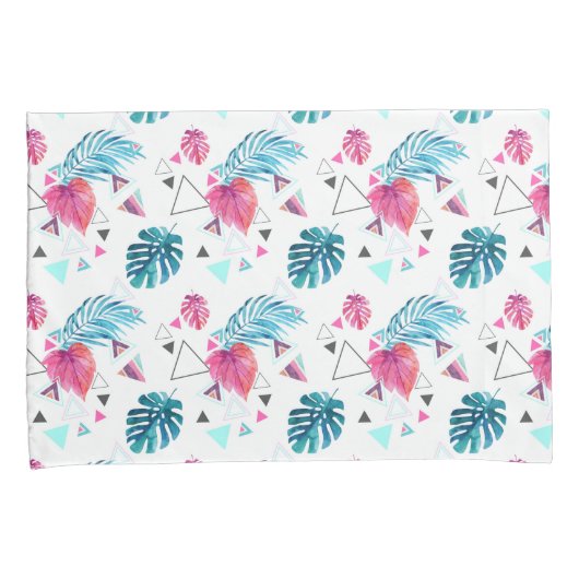 Driehoekspatroon tropisch lef kussensloop (Voorkant-Rechts)