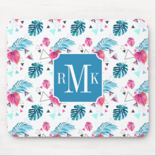 Driehoekspatroon tropisch lef muismat