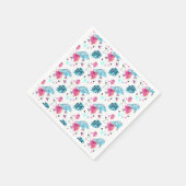 Driehoekspatroon tropisch lef servet (Hoek)