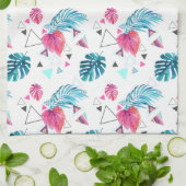 Driehoekspatroon tropisch lef theedoek (Gevouwen)