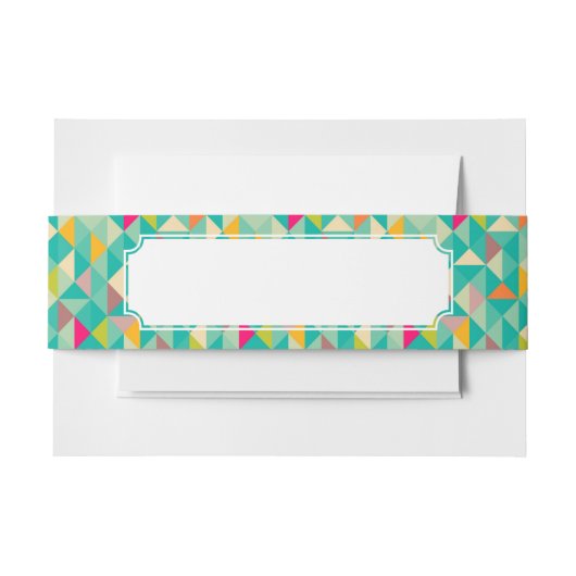 Driehoekspatroon Uitnodigingen Wikkel (Voorkant Voorbeeld)