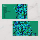 driehoekspatroon van blauw-groene technologie visitekaartje (Voorkant / Achterkant)