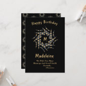 Driehoekspatroon voor grijs geel ster kaart (Voorkant / Achterkant in situ)