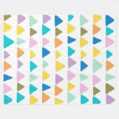 Driehoekspatroon voor muziek en geluid | Kleurrijk Fleece Deken (Voorkant (Horizontaal))