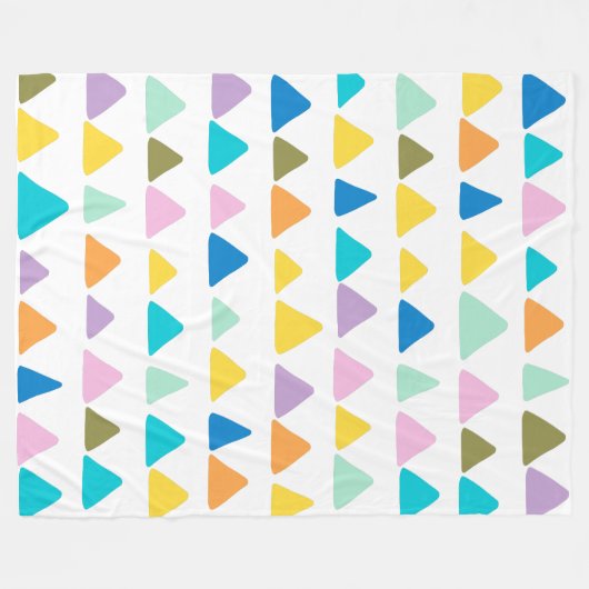 Driehoekspatroon voor muziek en geluid | Kleurrijk Fleece Deken (Voorkant (Horizontaal))