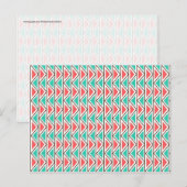 Driehoekspatroon voor roze en Turquoise Aztec Briefkaart (Voorkant / Achterkant)