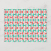 Driehoekspatroon voor roze en Turquoise Aztec Briefkaart (Voorkant)