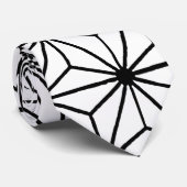 Driehoekspatroon voor witte en zwarte deco-stijl stropdas (Opgerold)