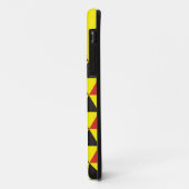 driehoekspatroon zwart rood blauw + uw idee Case-Mate iPhone case (Achterkant/links)