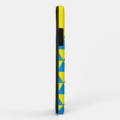 driehoekspatroon zwart rood blauw + uw idee Case-Mate iPhone case (Achterkant/rechts)